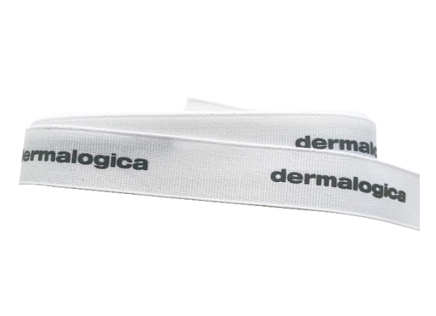 Ruban cadeau blanc avec logo Dermalogica - 25m